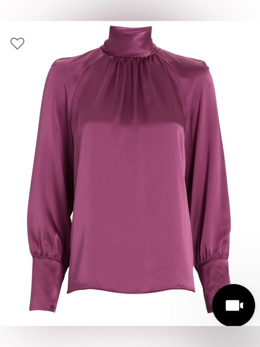 NWOT- Intermix Alma 100 % Silk Charmeuse Blouse Size 8